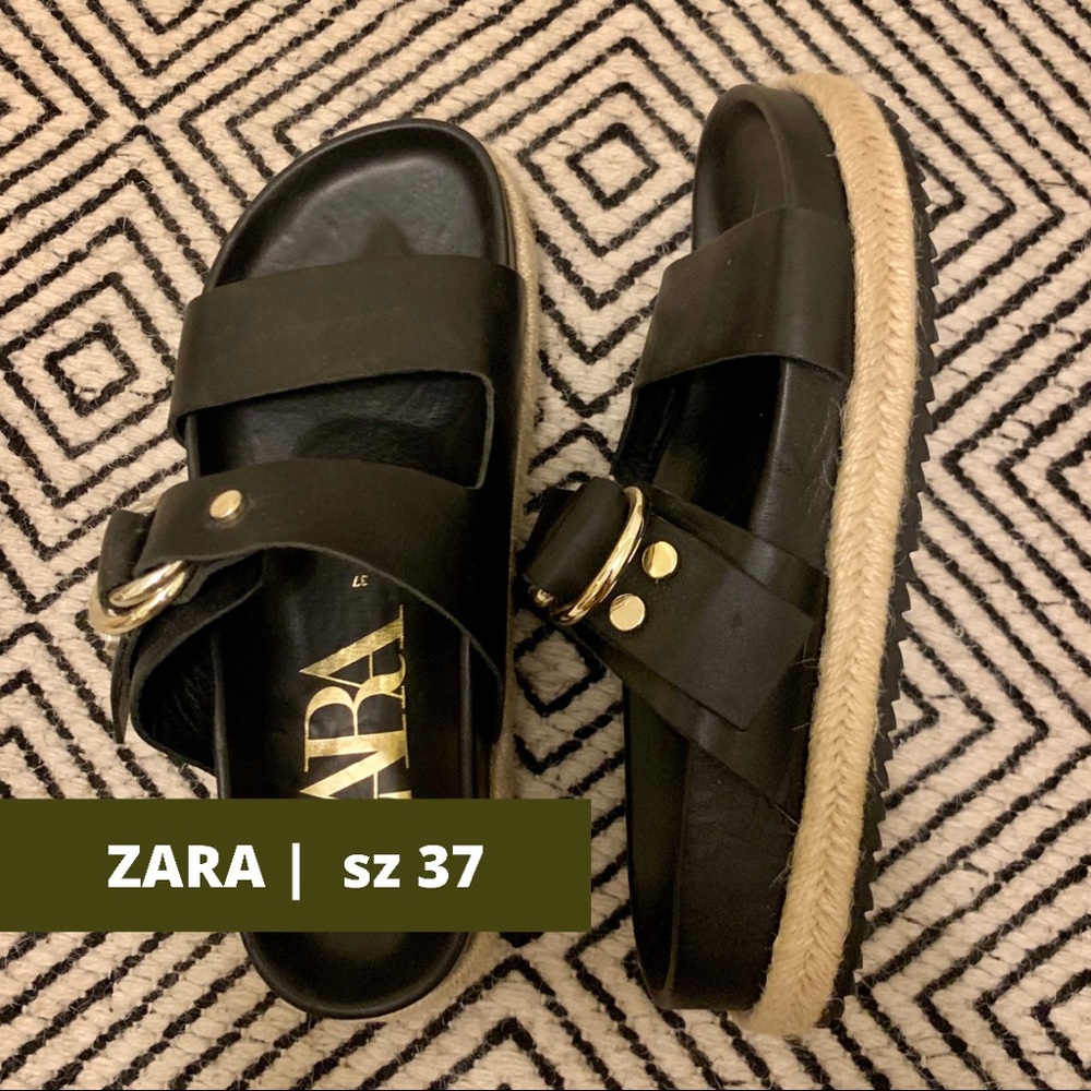 Never Been Worn LEATHER ZARA Summer Sandals